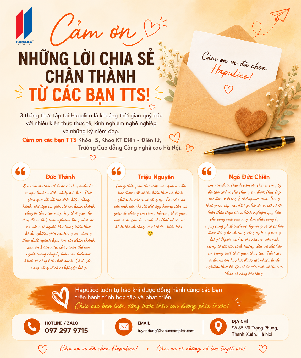 Khép lại hành trình thực tập – Mở ra những chặng đường mới
