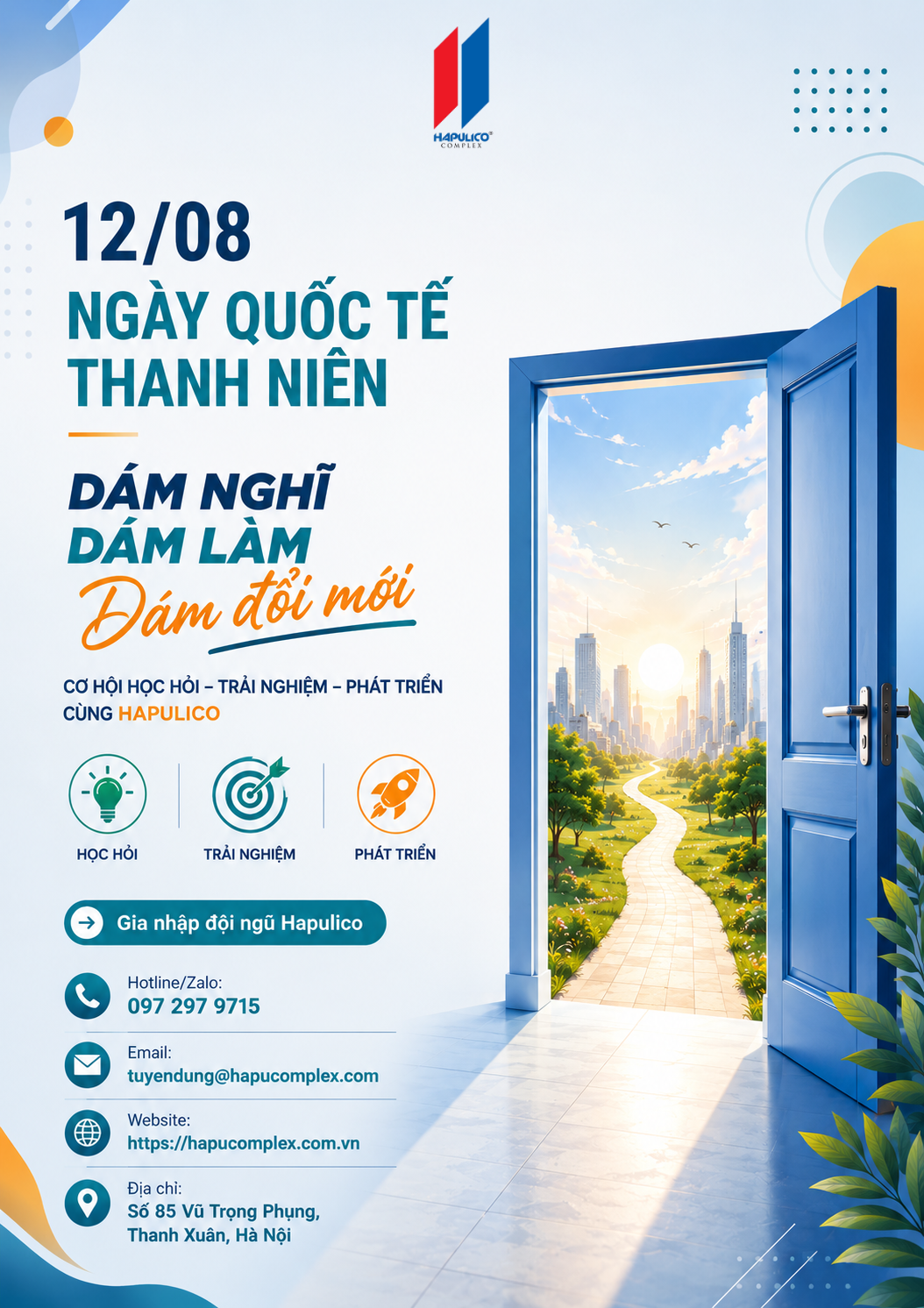 12/08 – NGÀY QUỐC TẾ THANH NIÊN | DÁM BẮT ĐẦU – DÁM TIẾN XA